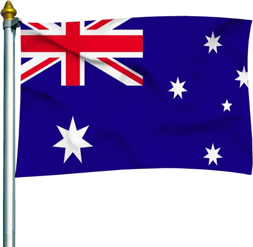 Bandera de Australia Bandera Nacional de Australia Fibra de Poliéster 3x5 Pies Colores Brillantes Y Anti-ultravioleta Fade Interior Exterior Banner