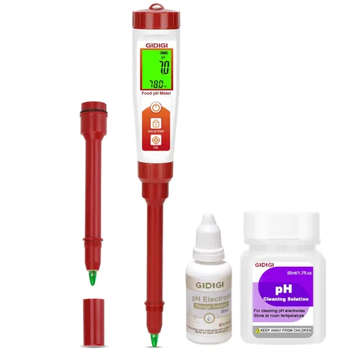 Miniatura 8 de Medidor de pH para alimentos Medidor de pH digital para fermentación Salsa picante Enlatado Punta de lanza Probador de alimentos pH Sonda