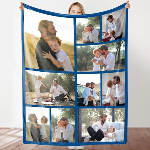 Miniatura 8 de Manta de fotos personalizada con collage para él y ella, manta personalizada, regalos para novia, cumpleaños, boda, aniversario, fabricada