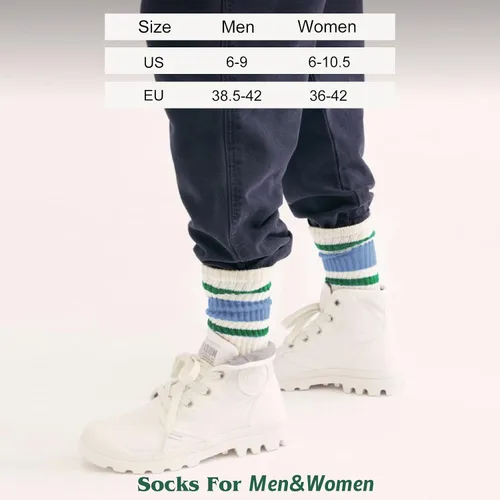 Miniatura 3 de 4 pares de calcetines a rayas para mujer, calcetines deportivos retro de algodón, elásticos, calcetines novedosos, unisex, multicolor