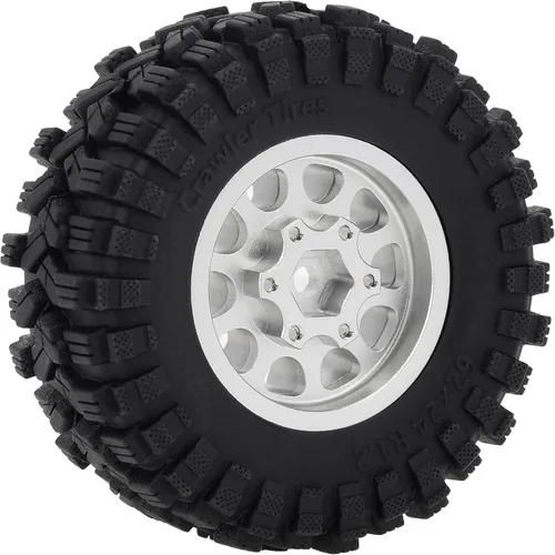 Miniatura 4 de MEUS RACING Juego de ruedas Beadlock 1.2 con llantas de latón para TRX4M SCX24 FCX24 AX24 1/24 1/18 RC Crawler Car, negativo 4mm 42g