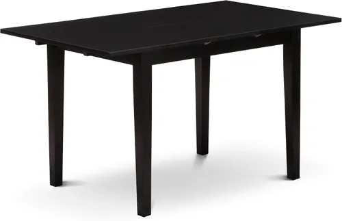 Miniatura 3 de East West Furniture NOVA5-BLK-W - Juego de muebles de comedor de 5 piezas, incluye una mesa de cocina rectangular con hojas de mariposa y 4 sillas