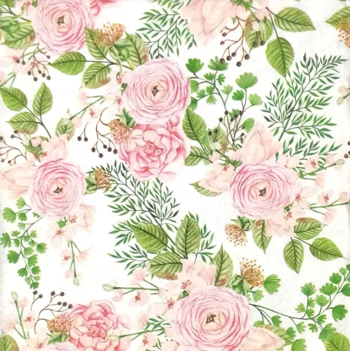 Miniatura 13 de AM Décor - 20 servilletas de papel suaves de 3 capas de papel de seda decoupage -13 x 13 pulgadas (desplegadas) (Rosalia, 13 x 13 pulgadas