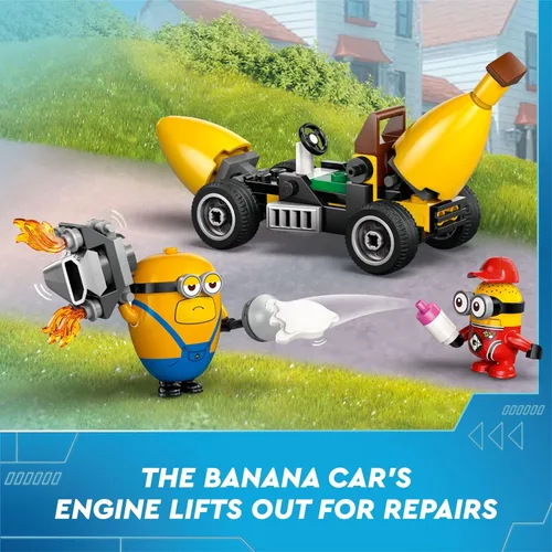 Miniatura 4 de LEGO Despicable Me 4 Minions y Coche de Plátano Juguetes para Niños, Divertido Set de Juguetes Despicable Me, Juego de Construcción Creativa
