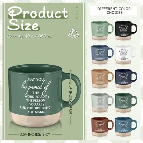 Miniatura 2 de Didaey 10 tazas de agradecimiento a granel CNA Week Gifts Bulk 13 oz Tazas de café de cerámica inspiradoras May You Be Proud Regalo