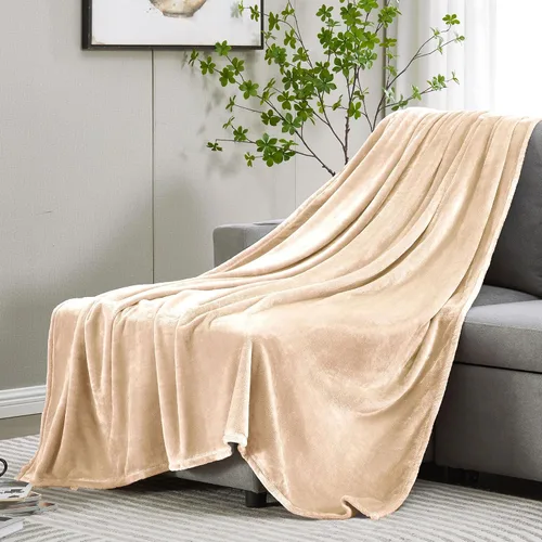 Miniatura 5 de Dreamnine Manta extrasuave, vellón de felpa, silla, sofá, 50 x 60 pulgadas, franela de terciopelo, ligera, mullida, microfelpa, decorativa, cálida