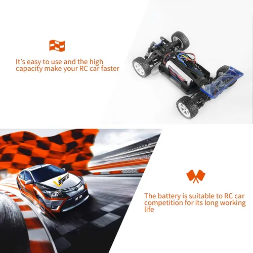 Miniatura 3 de 2S 4000mAh 7.4V 50C RC LiPo Batería Hardcase con T Plug para Tamiya TT01 TT02 RC Vehículos Camión Losi Slash Buggy Racing Hobby (paquete de 2)