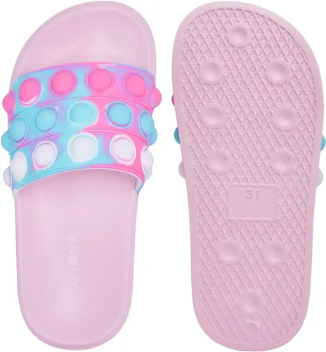 Miniatura 5 de Engtoy Sandalias para niños y niñas, unisex, ligeras, antideslizantes, puntera abierta, cómodas, para ducha, playa, divertidas sandalias