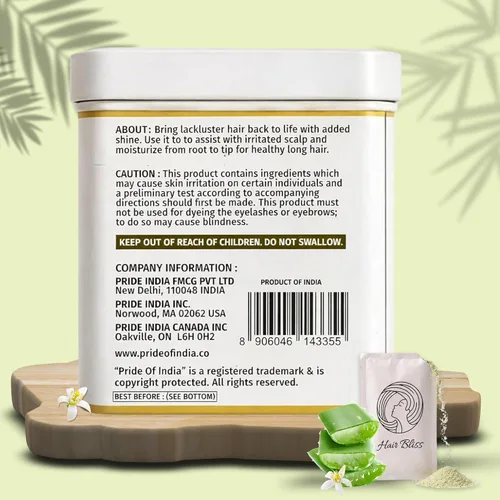 Miniatura 3 de Hair Bliss Natural Aloe Vera Herbal Hair & Skin Conditioning Powder 12 Individual Sachets (10 gm Each) Reusable Brush & Tray Included By Pride