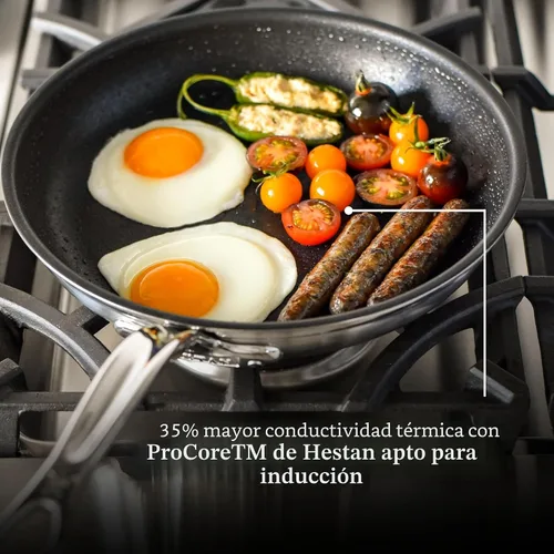 Miniatura 8 de Hestan ProBond Forged TITUM - Sartén Profesional de Acero Inoxidable con Revestimiento, Antiadherente, (31.8 cm), Compatible con Inducción