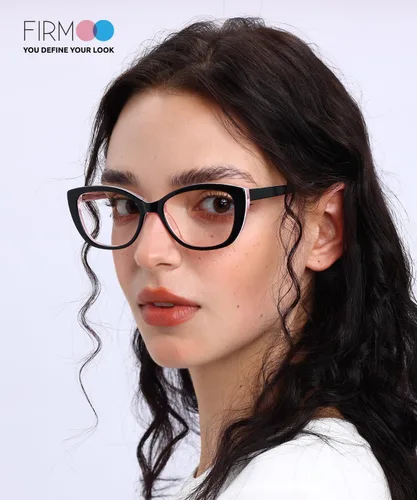 Miniatura 3 de Firmoo Lentes de lectura para computadora con bloqueo de luz azul, marco de acetato de ojo de gato vintage para mujer, 0.5 x 3.0 x