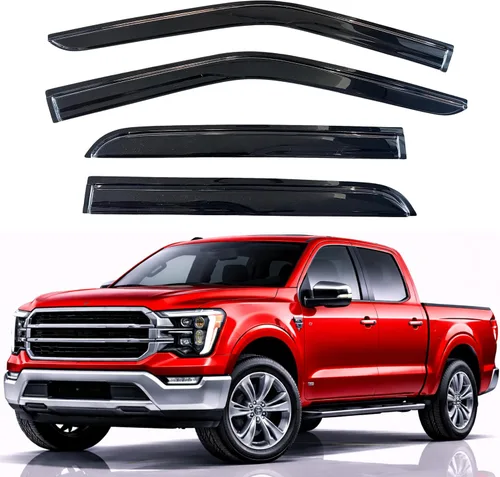 Miniatura 213 de KPY Visor de ventana compatible con Hyundai Tucson 2021-2025, 4 piezas de deflector de ventilación para ventana lateral, estilo Mugen, protector