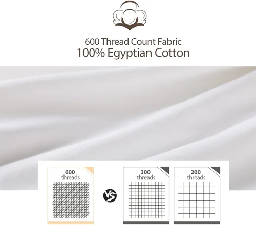 Miniatura 5 de Sábana bajera ajustable de algodón egipcio 100%, tamaño completo, blanco, 600 hilos, bolsillo profundo de 8-16", sábana inferior de tejido satinado