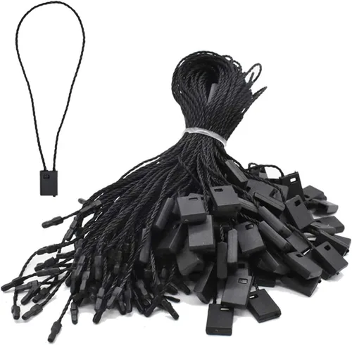 Sujetadores de etiqueta de cadena colgante de 7 pulgadas de nailon con cierre a presión Pin Loop Fastener Lazos de gancho 1000 piezas (negro)