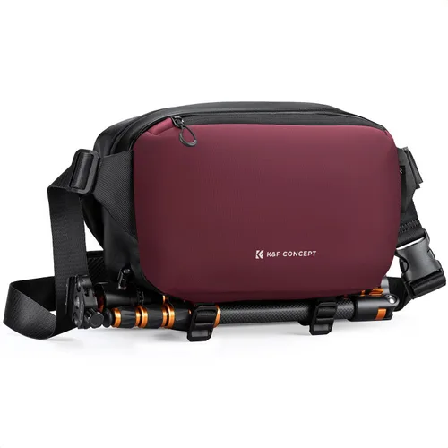 Miniatura 11 de K&F Concept Bolsa Bandolera 2 en 1 para Uso Diario, Bolsa de Hombro y Mochila Cruzada Multifuncional para Fotografía con Cámara DSLR, Bolsa Portátil