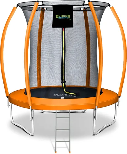 Miniatura 21 de Trampolín de 15 pies con red de recinto, trampolín para exteriores con red de seguridad para niños con escalera, trampolín para patio trasero de 6