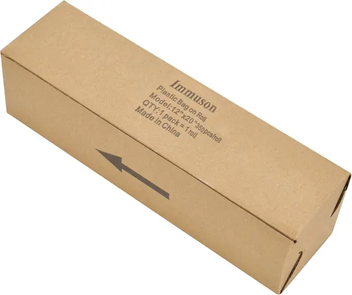 Miniatura 4 de Immuson Bolsa de plástico de 12 x 20 pulgadas en rollo para almacenamiento de alimentos, bolsa de plástico transparente para frutas, verduras, pan