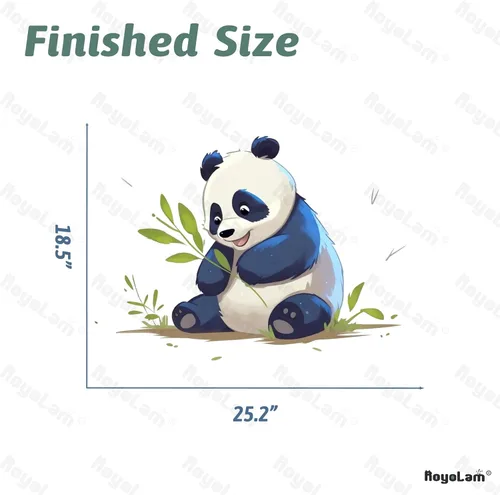 Miniatura 5 de Calcomanías de pared de panda de dibujos animados, calcomanías de pared de animales para niños, removibles, despegar y pegar, arte de pared