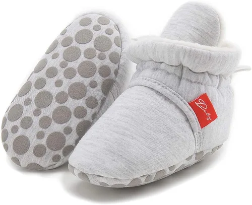 Miniatura 127 de Sawimlgy - Botines de algodón antideslizantes para recién nacido, con agarre, para cuna o para el invierno