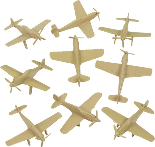 Miniatura 13 de TimMee Aviones de Caza Ases WW2 - Aviones de plástico azules de 9 piezas para soldados de ejército, fabricados en EE. UU
