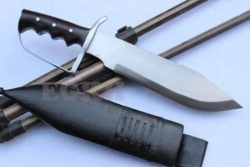 Miniatura 4 de Bowi grande de lucha D-Guard de 13 pulgadas, cuchillo Khukuri para exteriores, machete de hoja Kukri - Hecho a mano por EGKH Khukuri House Nepal