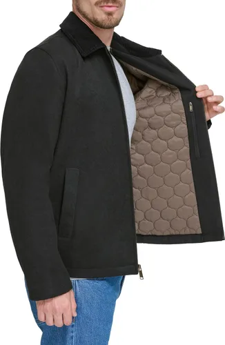 Miniatura 7 de Dockers Chaqueta de mezcla de lana con parte inferior abierta para hombre con babero acolchado