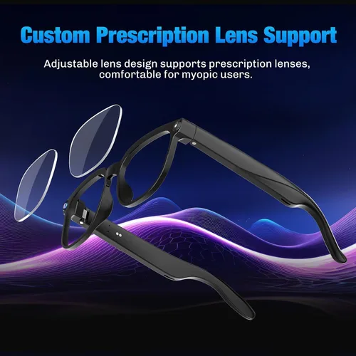 Miniatura 8 de Lentes inteligentes AI con cámara, video HD 4K y captura de fotos, traducción en tiempo real, gafas de grabación con asistente de IA, audio de oído