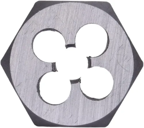 Miniatura 5 de Century Drill & Tool, 98221, 1-14 NF, Troquel hexagonal, Roscas externas de corte de precisión, Acero de aleación de alto carbono