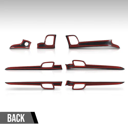 Miniatura 4 de G-PLUS Moldura de panel de salpicadero compatible con Jeep Grand Cherokee 2011-2021, 7 piezas de moldura de panel de consola central y moldura