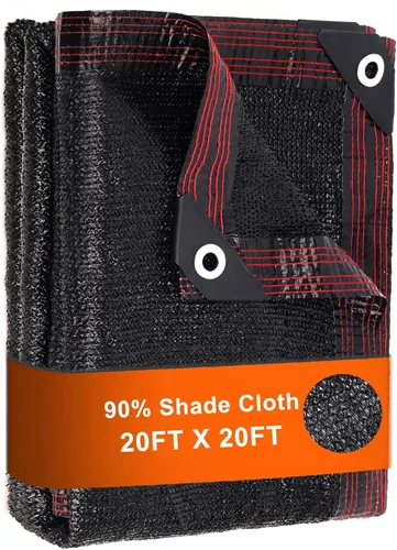 Miniatura 9 de Tela de sombra para exteriores, 9 x 9 pies, para patio, jardín, planta con ojales, 90% protector solar, cubierta de malla para porche, invernadero