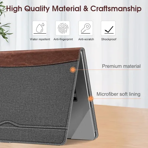 Miniatura 2 de Fintie Funda para MacBook Air de 15 pulgadas A3448 A3241 A3114 A2941 (versión 2023 2024 2025 2026), funda de piel sintética prémium para MacBook Air