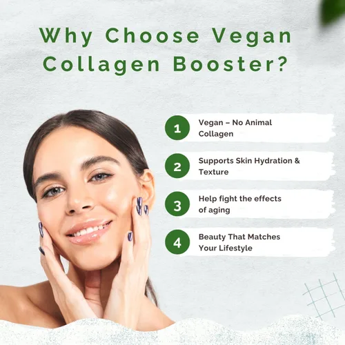 Miniatura 4 de Potenciador de colágeno a base de plantas, soporte vegano con vitamina C, aminoácidos y ácidos hialurónicos, 700 mg/porción, sin OMG, sin gluten