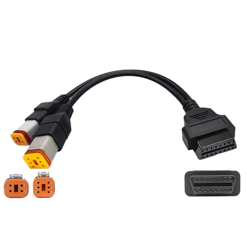 Miniatura 6 de Cable de diagnóstico Obd2 para Harley 4 pines 6 pines 2 en 1 Adaptador de escáner OBD para motocicleta, conector OBD2 funciona con herramienta