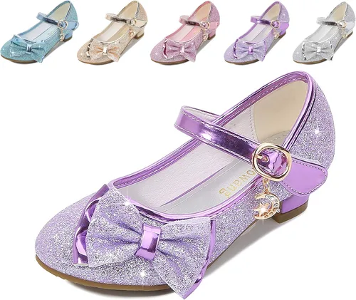 Cadidi Dinos Zapatos de vestir para niñas, zapatos de fiesta de boda, zapatos de tacón Mary Jane Princesa (bebéniño pequeñoniño grande)