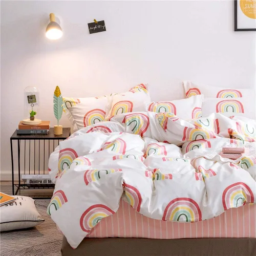 Miniatura 24 de AMWAN Juego de funda de edredón floral bohemio de algodón, ropa de cama con estética de jardín, elegante, botánico, con cierre con cremallera y 4