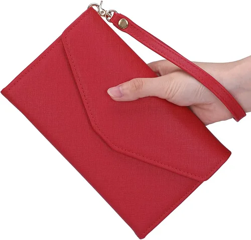 Miniatura 5 de Zoppen - Billetera y porta pasaporte y documentos de viaje (Ver.5) para mujer con bloqueo Rfid y correa para la muñeca