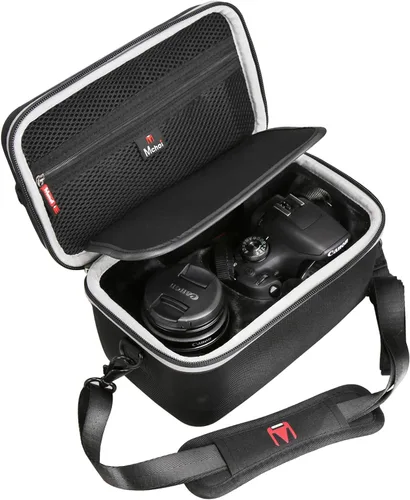 Miniatura 2 de Mchoi Funda para cámara compatible con Canon EOS Rebel T7/T8i/T5/R50/R100 y lente de 0.709-2.165 in, bolsa de almacenamiento de viaje EVA DSLR a