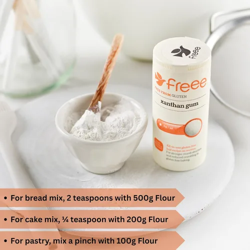 Miniatura 2 de freee Polvo de goma de xantano sin gluten, 3.53 onzas (3.53 oz) Espesante, aglutinante y estabilizador Para hornear, salsas, sopas, postres