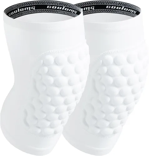 Miniatura 10 de COOLOMG Rodillera de Baloncesto para Niños, Jóvenes y Adultos, Manga de Rodilla de Compresión Antideslizante para Béisbol, Voleibol, Fútbol Negro