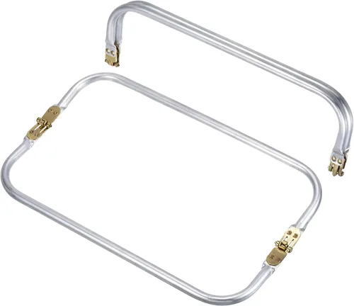 Miniatura 7 de uxcell Marco de metal para bolso, 2 unidades, marco de bloqueo rectangular de 5.9 pulgadas, cierre de cierre de beso, accesorios de repuesto