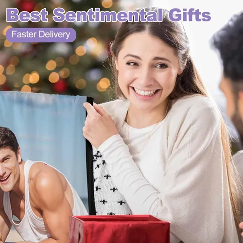 Miniatura 8 de Mantas personalizadas con fotos, 1 foto, manta personalizada, regalos personalizados para mamá, papá, pareja, novia, novio, esposa, marido, 8 tamaños
