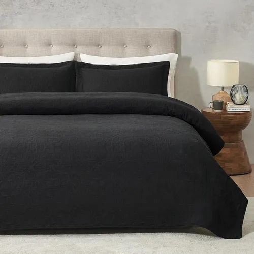 Miniatura 16 de Hansleep - Juego de edredón de tamaño King en verde oliva - Colcha de damasco ultrasónica para todas las estaciones, juego de ropa de cama suave