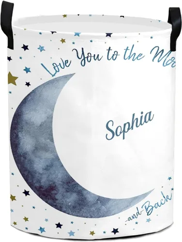 Love You to the Moon and Back - Cesta de almacenamiento grande con asas para cestas de regalo, dormitorio, ropa Color 9