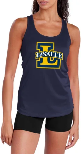 Miniatura 128 de Camiseta deportiva sin mangas oficial de NCAA Collegiate para mujer, con espalda cruzada, colección con logotipo primario