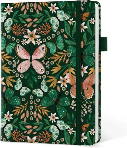 Miniatura 12 de Taja Cuaderno rayado para mujeres y hombres, diario de cuero de tapa dura para escribir, cuaderno de rayas universitarias A5 para trabajo y toma