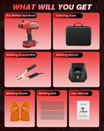 Miniatura 7 de Sakertool - Máquina de soldadura portátil eléctrica: soldador de mano IGBT con 5 ajustes de corriente variables - Pistola de soldadura de arco