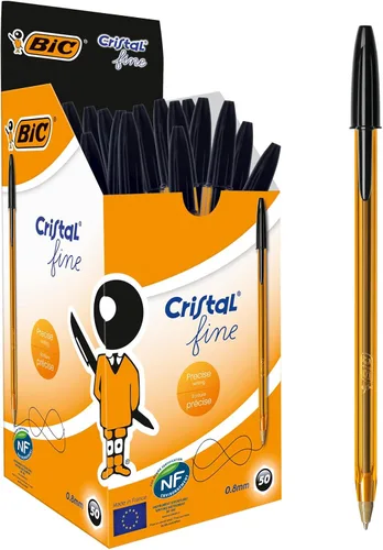 Miniatura 5 de BIC - Bolígrafos Cristal Original Fine, color azul, caja de 50