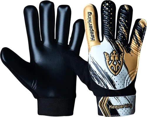 Miniatura 9 de Keeperking Guantes de portero de fútbol – Guantes de portero de fútbol para niños, niños y jóvenes, con doble protección para la muñeca y látex