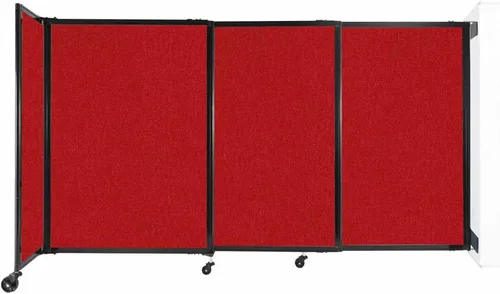 Miniatura 83 de Divisor de habitación de pared recta deslizante montado en la pared Anchos ajustables Ruedas de bloqueo Separador de habitación Paneles
