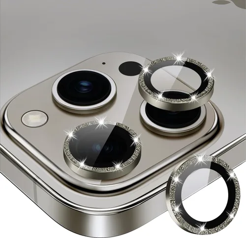 Miniatura 22 de Protector de Lente de Cámara Bling para iPhone 17 Pro / 17 Pro Max, Anillo de Metal con Diamante Individual con Dureza 9H, Protector de Pantalla